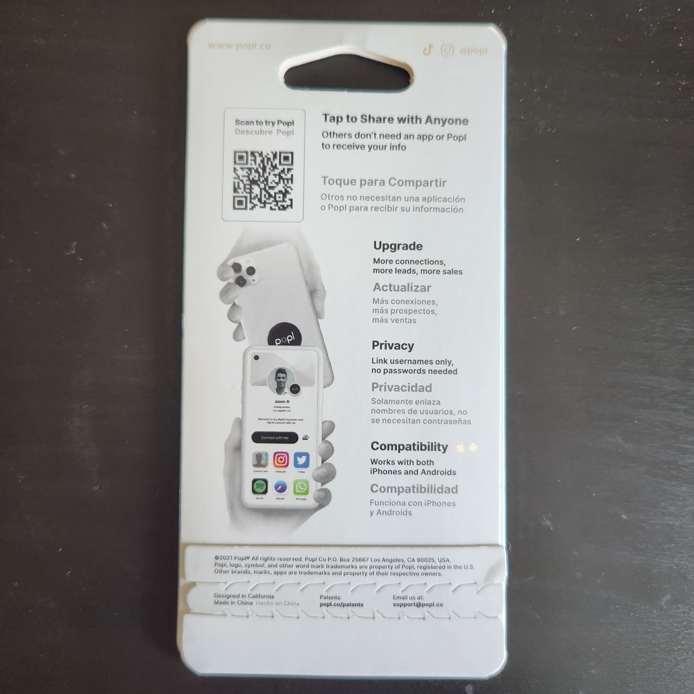 Popl Digital Business Card Sharing Phone Adapter - Picture 2 of 2